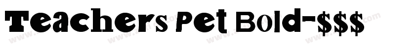 Teachers Pet Bold字体转换